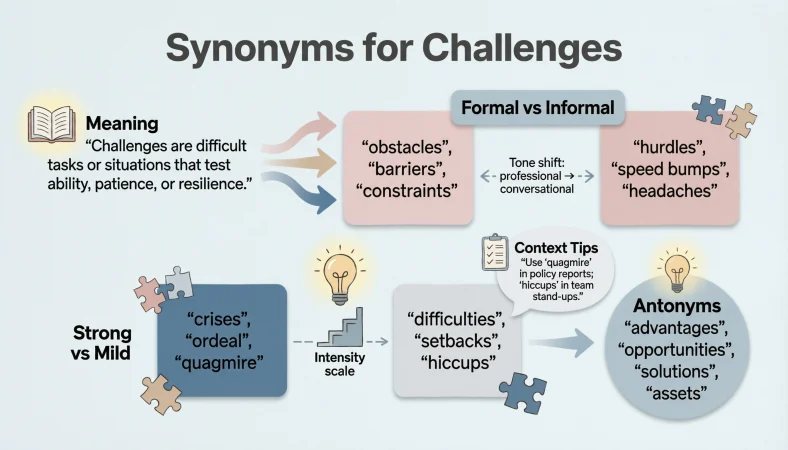 Synonyms for challenges