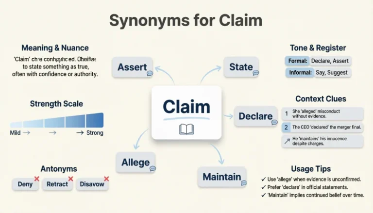 Synonyms for Claim