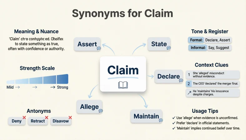 Synonyms for Claim
