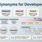 synonyms for developed
