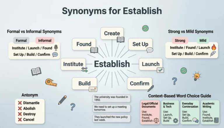 synonyms for establish