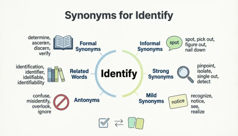 Synonyms for Identify