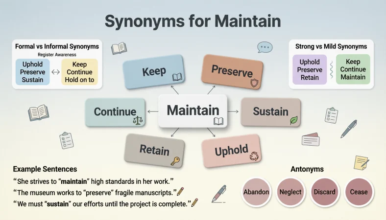 synonyms for maintain