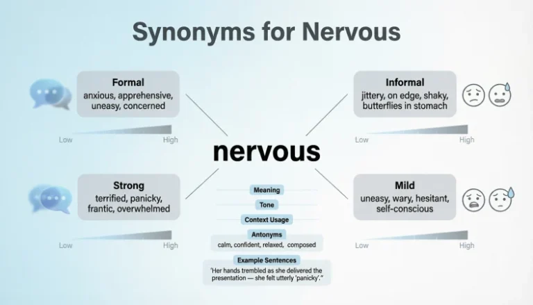 Synonyms for nervous