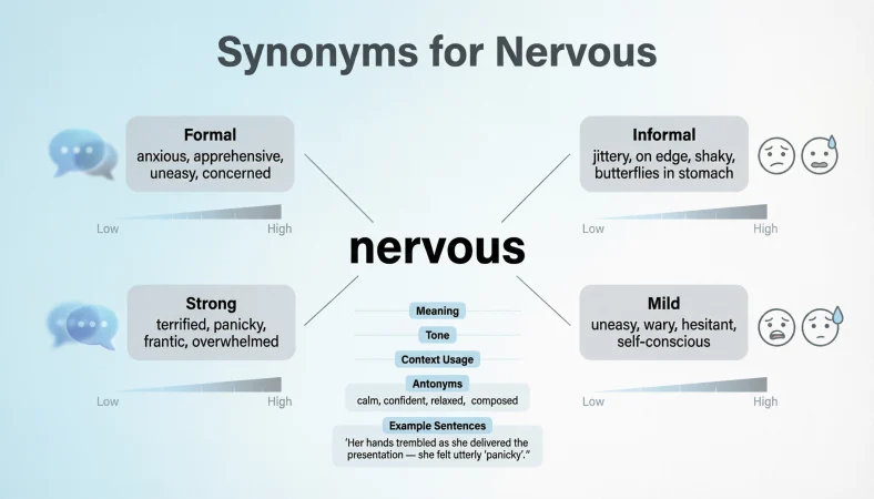 Synonyms for nervous