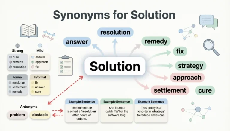 synonyms for solution