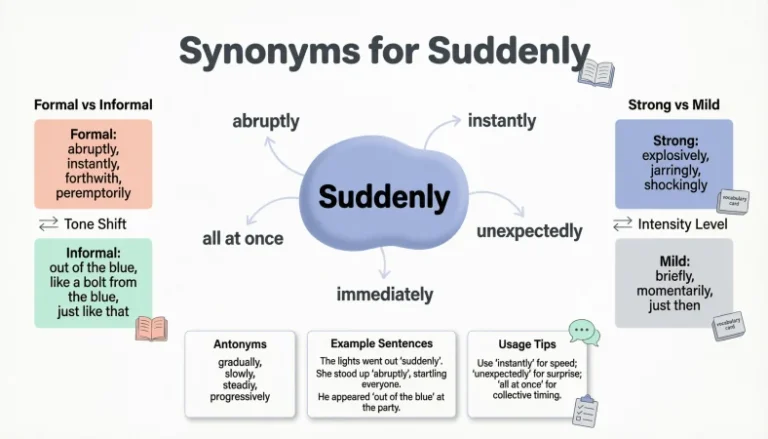 synonyms for suddenly