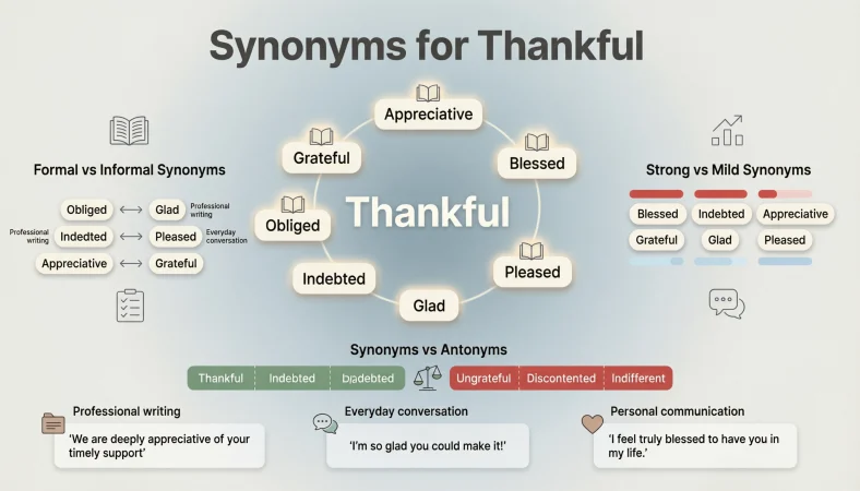synonyms for thankful