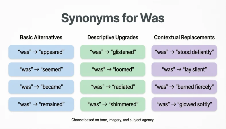Synonyms for Was