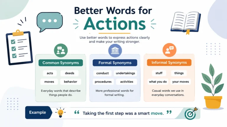 Synonyms for Actions