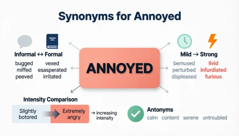 Synonyms for Annoyed