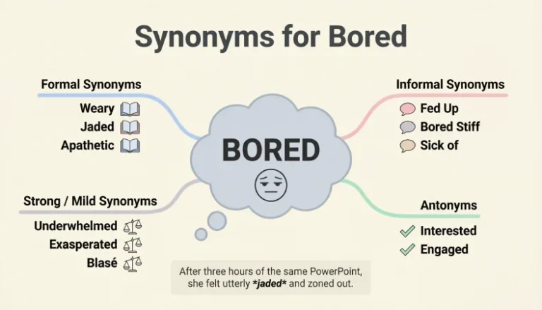 synonyms for bored
