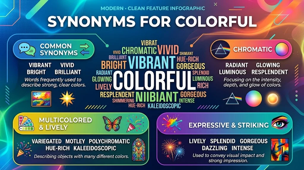 Synonyms for Colorful