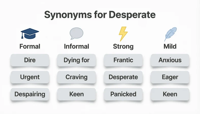 Synonyms for Desperate