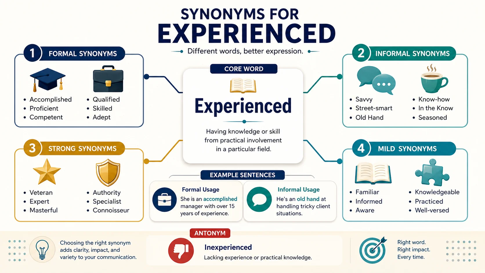 Synonyms for Experienced