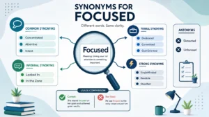 Synonyms for Focused