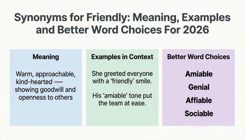 synonyms for friendly