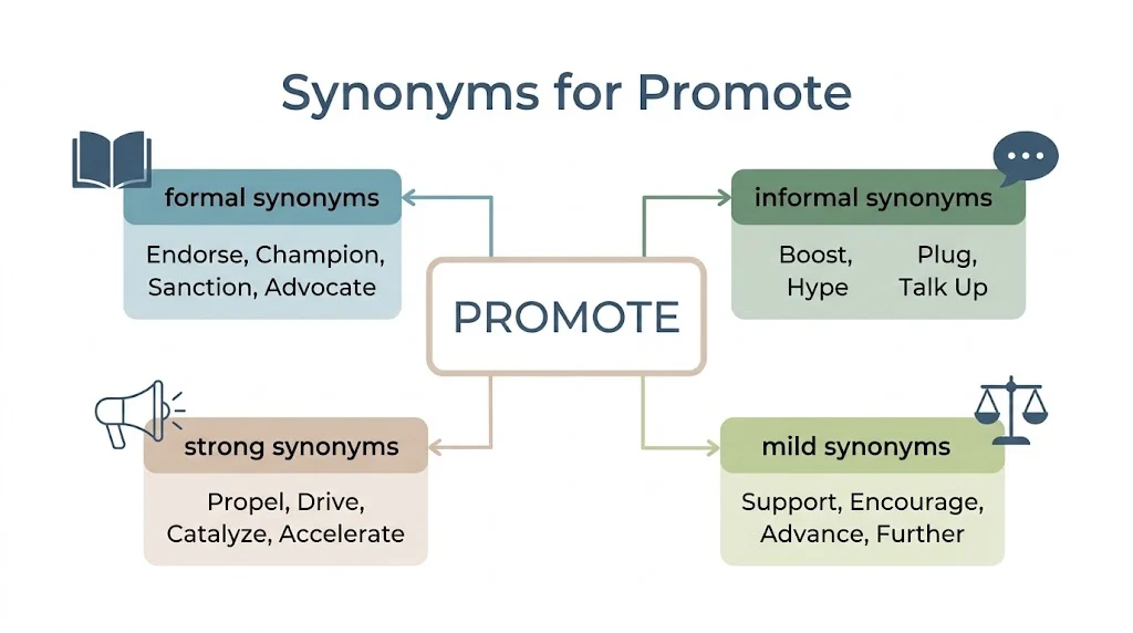 Synonyms for Promote