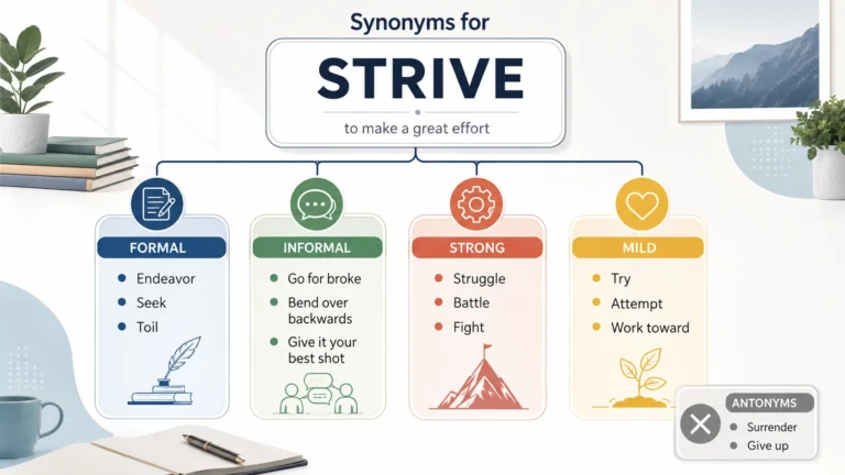 Synonyms for Strive